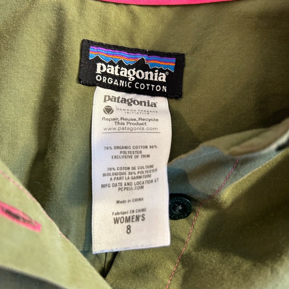 Patagonia Olive Green Button Down Shirt - Picture 4 of 6